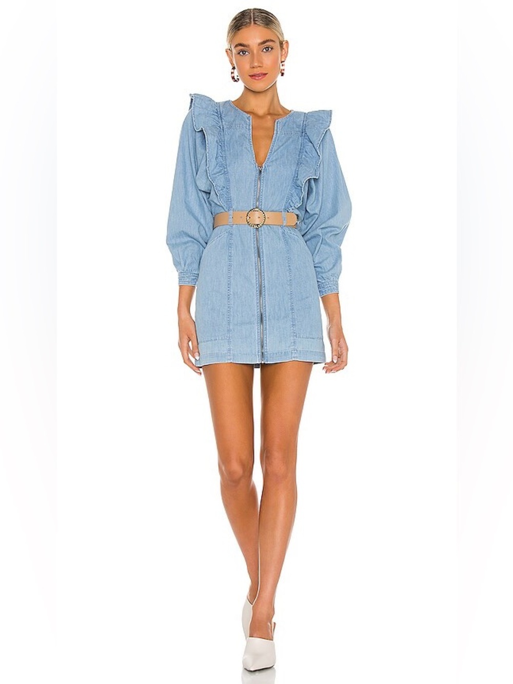 Free People Imogene Denim Mini Dress - Picture 4 of 7